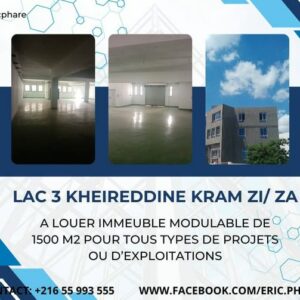 La zone d'activités de Kheireddine, communément appelée Lac 3, est un pôle économique majeur situé sur le territoire de la commune du Kram