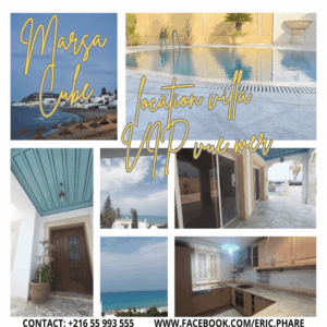 A louer sur Marsa Cube superbe demeure avec villa haut standing belle vue mer jardin grande terrasse piscine balcons garage