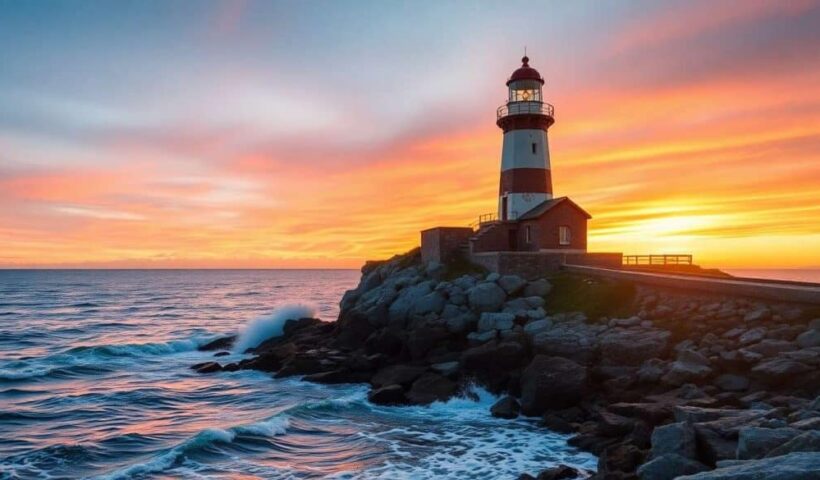 le phare guide les navigateurs la nuit en émettant un puissant signal lumineux