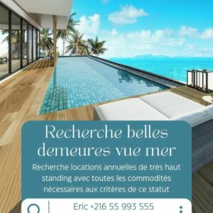 recherche biens d'exception pour la location annuelle