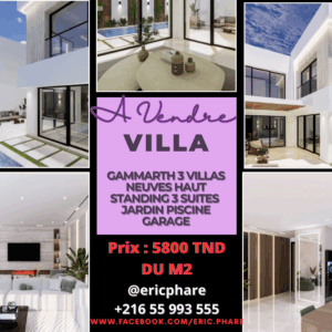 Gammarth villa neuve et moderne haut de gamme à vendre