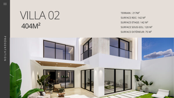 Gammarth villa neuve et moderne haut de gamme à vendre