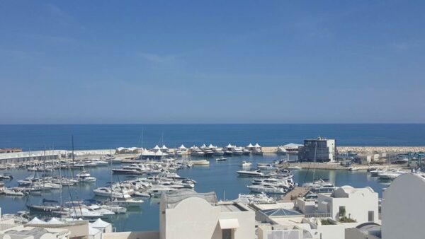 A louer sur Cap Gammarth Marina duplex haut de gamme chambres vue mer et marina