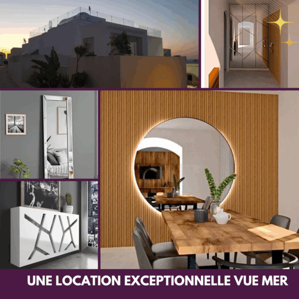 A louer sur Cap Gammarth Marina duplex haut de gamme chambres vue mer et marina