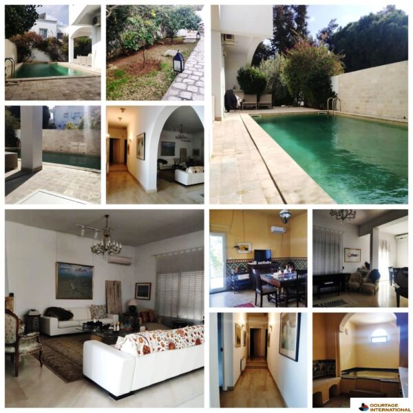 Marsa Les Pins jolie maison de maitre avec piscine à vendre