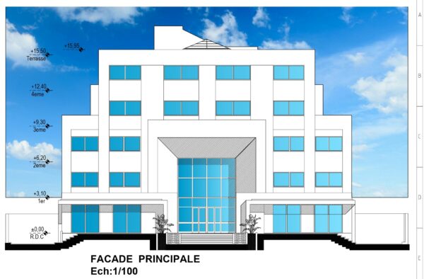 Ariana cité el Ghazela grand immeuble bureautique neuf à louer