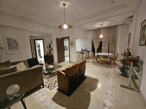 Joli S+2 meublé sur La Marsa