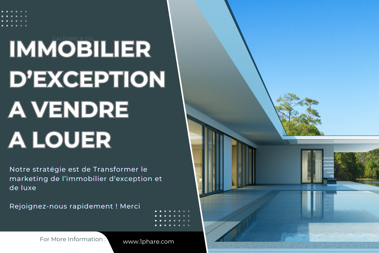 Confiez-nous vos biens immobiliers d'exception